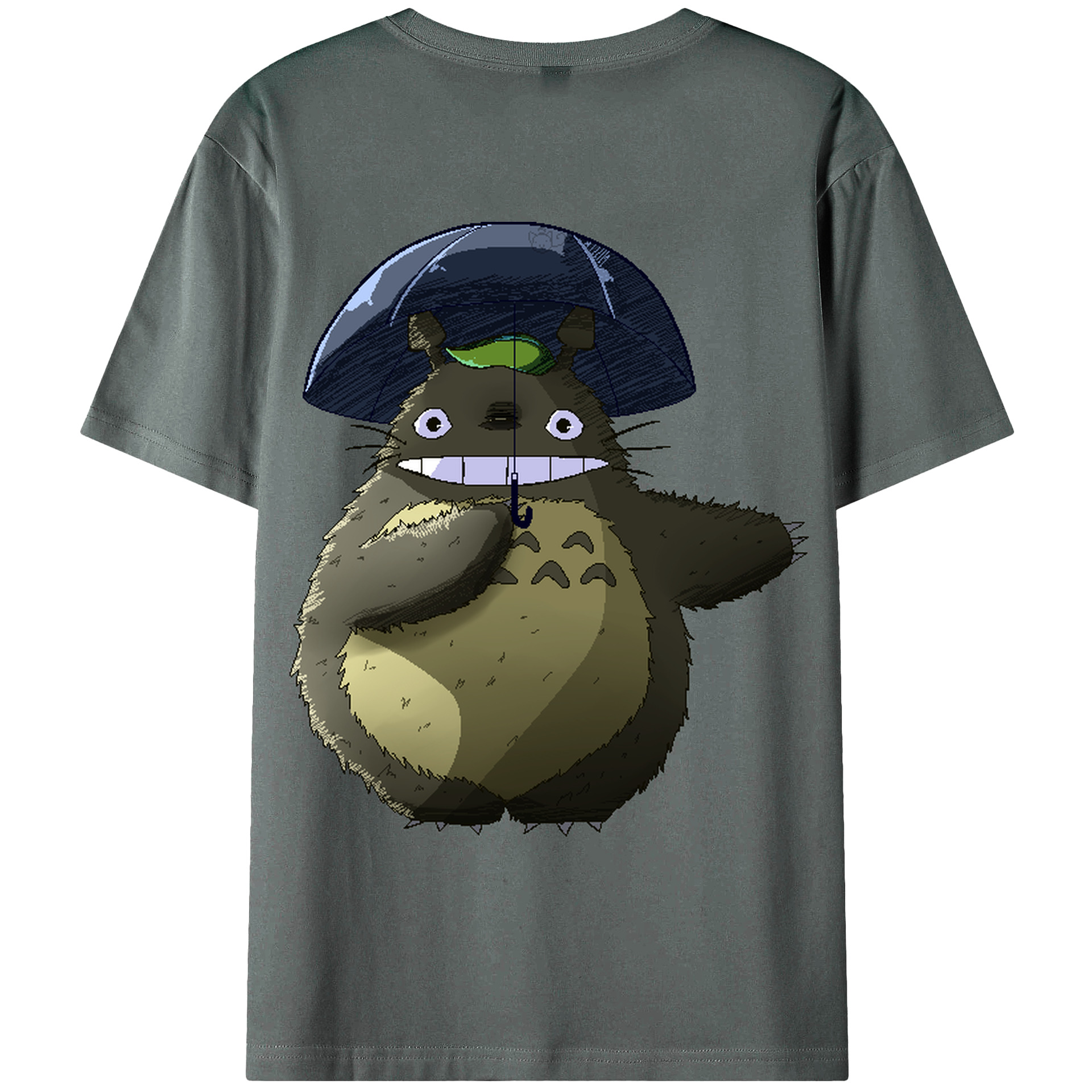 （画像用） となりのトトロ 草壁メイ 草壁サツキ My Neighbor Totoro Satsuki Kusakabe Mei Kusakabe 綿100％ メンズ半袖Tシャツ（バックプリント） 通気性